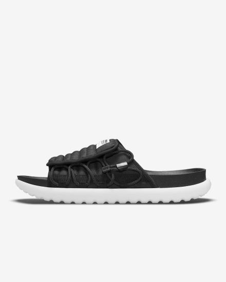 Chanclas Nike Asuna 2 Hombre Negras Gris Oscuro Blancas Negras | OTEKR-4519