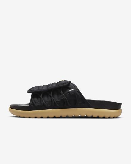 Chanclas Nike Asuna 2 Hombre Negras Gris Oscuro Doradas | XCISZ-4619