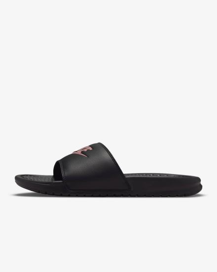 Chanclas Nike Benassi JDI Mujer Negras Rosas Doradas | WOCBR-2987