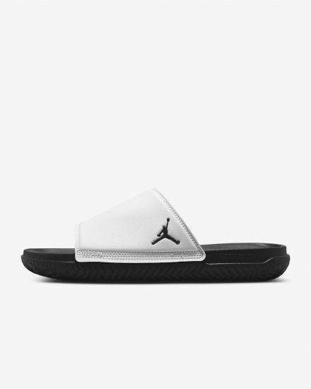 Chanclas Nike Jordan Play Hombre Blancas Gris Plateadas Negras | ACQSE-7639
