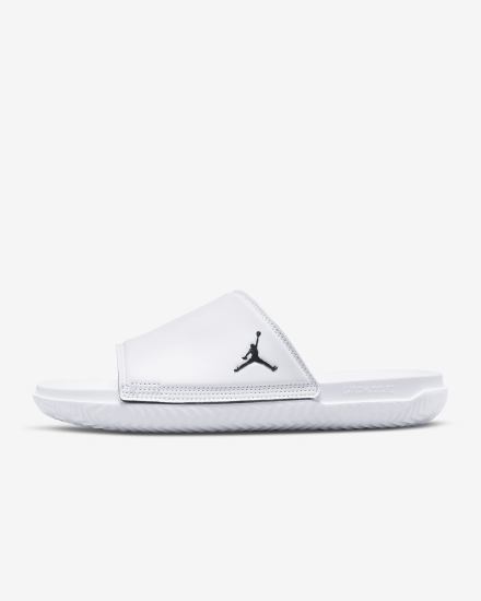 Chanclas Nike Jordan Play Hombre Blancas Negras | NECHY-7410