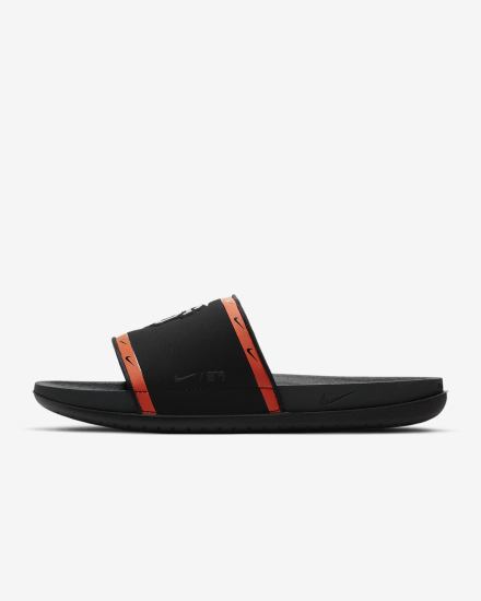 Chanclas Nike Offcourt (MLB Cleveland) Hombre Negras Naranjas Negras Gris | FELJO-7340