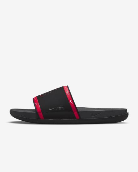 Chanclas Nike Offcourt (MLB Cleveland) Hombre Negras Rojas Blancas Gris | JWBHN-1396