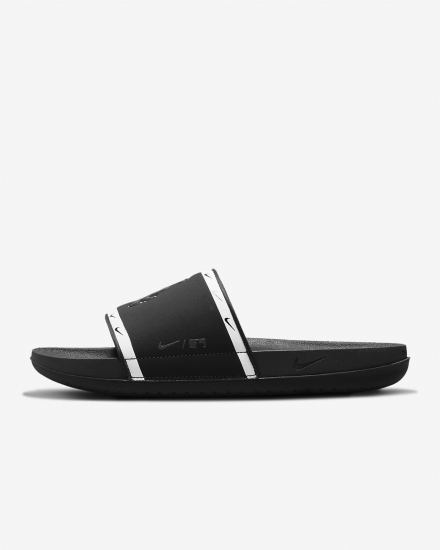 Chanclas Nike Offcourt (MLB Cleveland) Hombre Negras Blancas Negras Gris | PWIKF-7906
