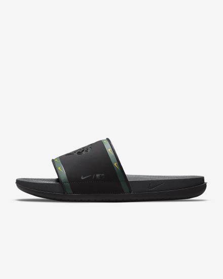Chanclas Nike Offcourt (MLB Cleveland) Hombre Negras Verde Gris | SNTGO-6791