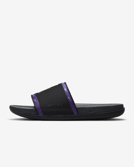 Chanclas Nike Offcourt (MLB Cleveland) Hombre Negras Moradas Gris | TRQEA-7961