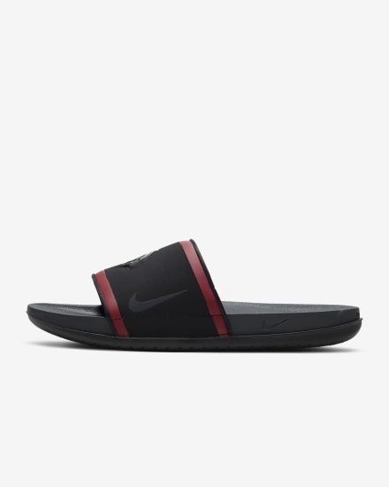 Chanclas Nike Offcourt (NFL Carolina Panthers) Hombre Negras Rojas Blancas Gris | KHDGE-2615