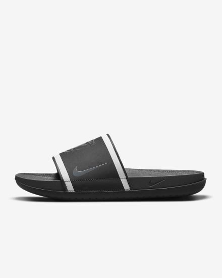 Chanclas Nike Offcourt (NFL Carolina Panthers) Hombre Negras Plateadas Negras Gris | KRIEN-3802
