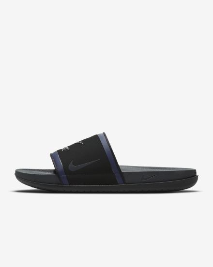 Chanclas Nike Offcourt (NFL Carolina Panthers) Hombre Negras Azul Marino Blancas Gris | TWSPR-7481
