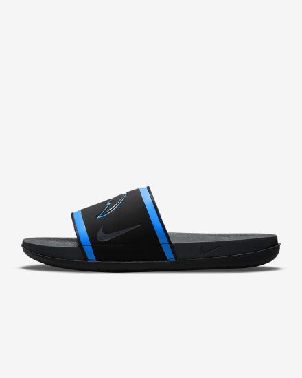 Chanclas Nike Offcourt (NFL Carolina Panthers) Hombre Negras Azules Doradas Gris | VZQYS-4152