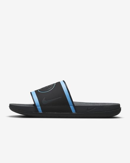 Chanclas Nike Offcourt (NFL Carolina Panthers) Hombre Negras Azul Marino Gris | XDWJT-0517