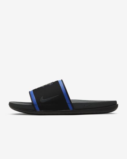 Chanclas Nike Offcourt (NFL Carolina Panthers) Hombre Negras Azul Real Doradas Gris | YEBWA-2476