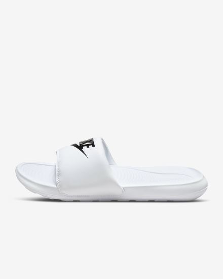 Chanclas Nike Victori One Hombre Blancas Negras | EYFZM-1493