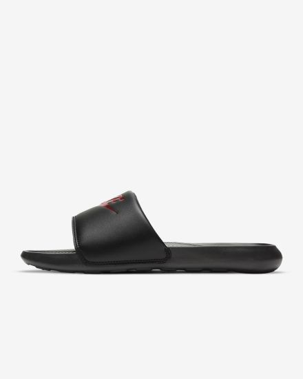 Chanclas Nike Victori One Hombre Negras Rojas | VWBZG-1530