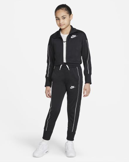 Chandals Nike Sportswear Kids High-Waisted Tracksuit Niña Negras Blancas | WOTLE-8613