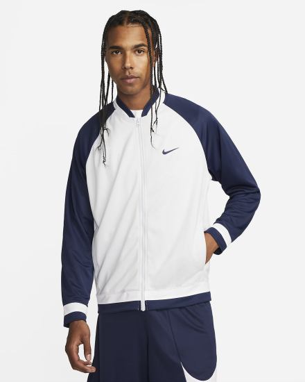 Chaquetas Nike Dri-FIT Basketball Hombre Plateadas Azul Marino Blancas Azul Marino | OYDBE-8714
