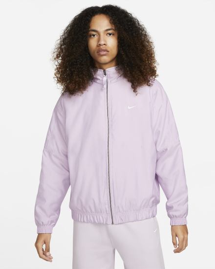 Chaquetas Nike Solo Swoosh Satin Bomber Hombre Negras Blancas | SEOVA-0916