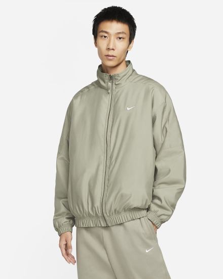 Chaquetas Nike Solo Swoosh Satin Bomber Hombre Blancas | VZCWN-7506