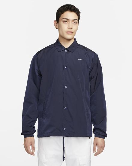 Chaquetas Nike Sportswear Authentics Coaches Hombre Azul Marino Blancas | ESFZM-5178