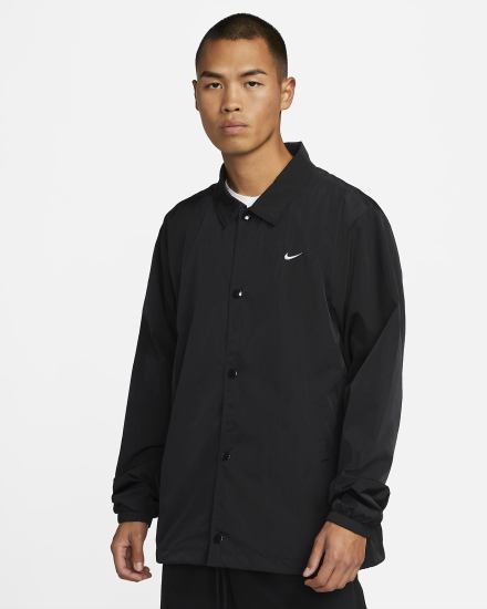 Chaquetas Nike Sportswear Authentics Coaches Hombre Negras Blancas | IGJFX-2074