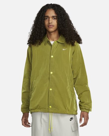 Chaquetas Nike Sportswear Authentics Coaches Hombre Amarillo Blancas | SGFDB-3801