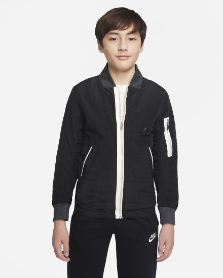 Chaquetas Nike Sportswear Kids Bomber Niño Negras Gris Oscuro | DPXVW-8435