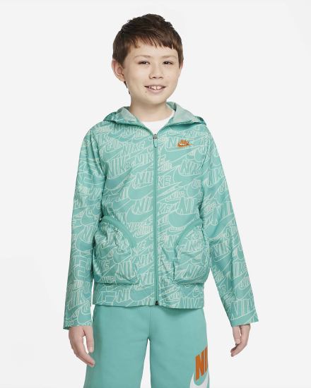 Chaquetas Nike Sportswear Kids Woven (Extended Size) Niño Turquesa Amarillo Oscuro | RQEXD-0195