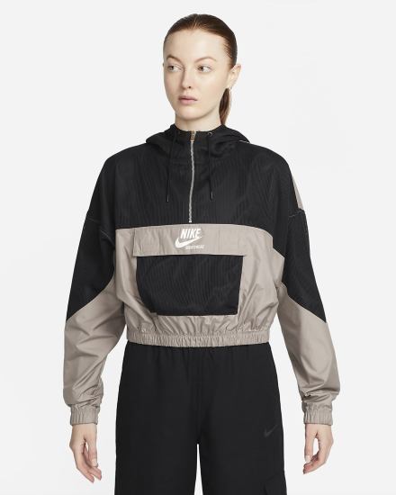 Chaquetas Nike Sportswear Mesh Mujer Negras Kaki Blancas | PHBOC-1289
