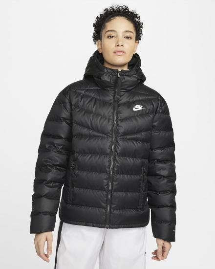 Chaquetas Nike Sportswear Therma-FIT Repel Windrunner Mujer Negras Blancas | SBICF-0238