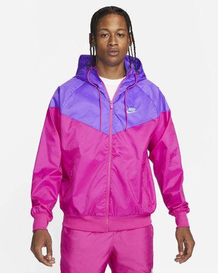 Chaquetas Nike Sportswear Windrunner Hooded Hombre Rosas Moradas | ALJFV-4120