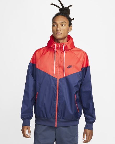 Chaquetas Nike Sportswear Windrunner Hooded Hombre Azul Marino Rojas Claro Azul Marino | CLRBD-4192