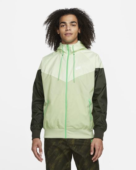 Chaquetas Nike Sportswear Windrunner Hooded Hombre Verde Claro Blancas | GEIOZ-9538