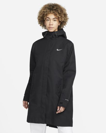 Chaquetas Parka Nike Sportswear Essential Storm-FIT Woven (Plus Size) Mujer Negras Blancas | ZUYNE-0673