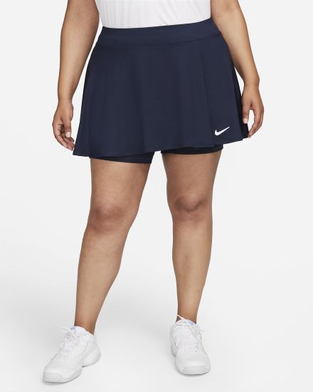 Falda Nike Court Dri-FIT Victory Flouncy Tennis (Plus Size) Mujer Obsidian Blancas | YPFSQ-9372