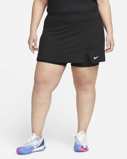 Falda Nike Court Dri-FIT Victory Tennis Mujer Negras Blancas | HIQTO-9652