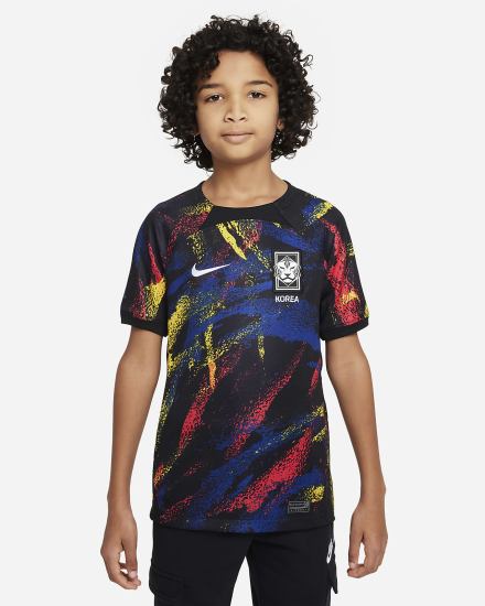 Jersey Nike Korea 2022 Stadium Away Kids Dri-FIT Soccer Niña Negras Blancas | PQYXN-7614