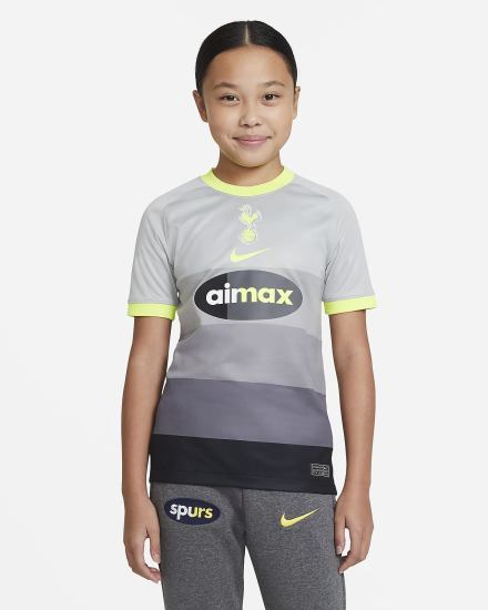 Jersey Nike Tottenham Hotspur Stadium Air Max Kids Soccer Niña Plateadas Limón | MUZFJ-4865