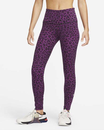 Leggins Nike Dri-FIT One High-Waisted Printed Mujer Blancas | AQCIN-5741