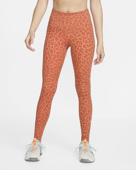 Leggins Nike Dri-FIT One High-Waisted Printed Mujer Blancas | RADIO-6890