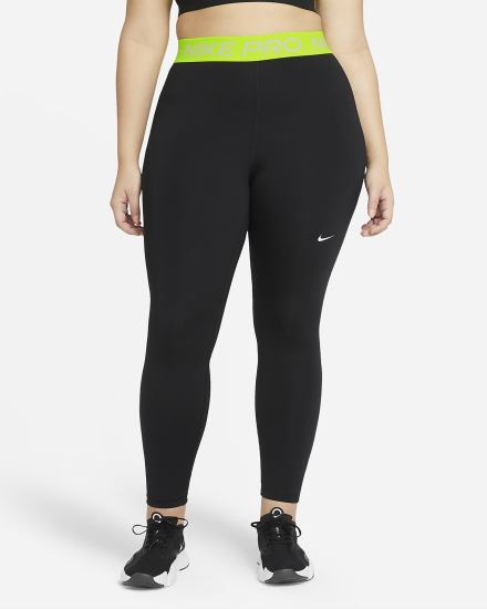 Leggins Nike Pro 365 (Plus Size) Mujer Negras Blancas | RNBDP-6405