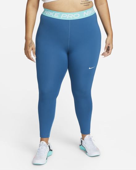 Leggins Nike Pro 365 (Plus Size) Mujer Turquesa Blancas | DFVYH-4201