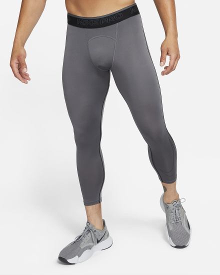 Leggins Nike Pro Dri-FIT 3/4 Hombre Gris Negras | XAGPR-0158