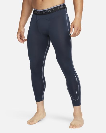 Leggins Nike Pro Dri-FIT 3/4 Hombre Obsidian Moradas | TRIGJ-1826