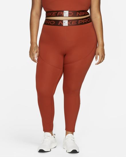 Leggins Nike Pro Dri-FIT Estampadas Mid-Rise Mujer Marrones Rosas Claro | GUKCS-1203
