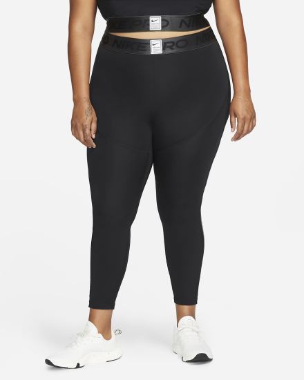 Leggins Nike Pro Dri-FIT Estampadas Mid-Rise Mujer Negras Gris Oscuro Blancas | MFAHL-9154