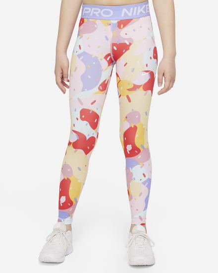 Leggins Nike Pro Dri-FIT Kids Niña Blancas | JMZNE-0287