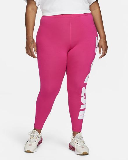 Leggins Nike Sportswear Essential High-Waisted Estampadas (Plus Size) Mujer Blancas | MCFJK-8126