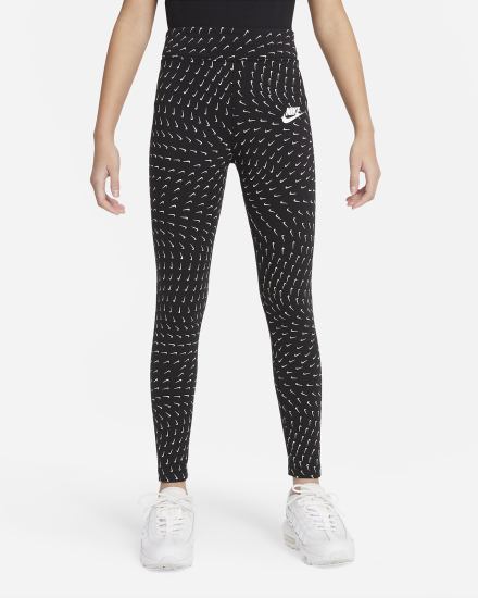Leggins Nike Sportswear Essential Kids Printed Niña Negras Blancas | HQCIR-5970
