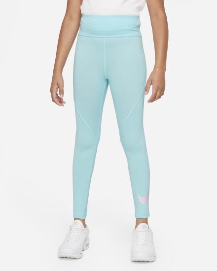 Leggins Nike Sportswear Favorites Kids Estampadas High-Waisted (Extended Size) Niña Azules | QHFWC-3502