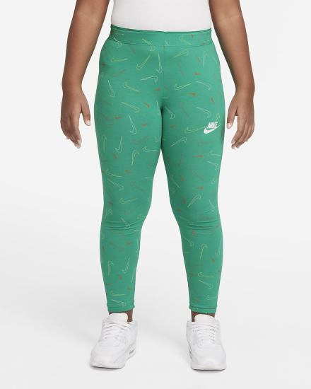 Leggins Nike Sportswear Favorites Kids Printed (Extended Size) Niña Verde Blancas | ZSBLT-2658